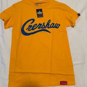 LIMITED EDITION CRENSHAW T-SHIRT - GOLD/ROYAL THE MARATHON CLOTHING SMALL